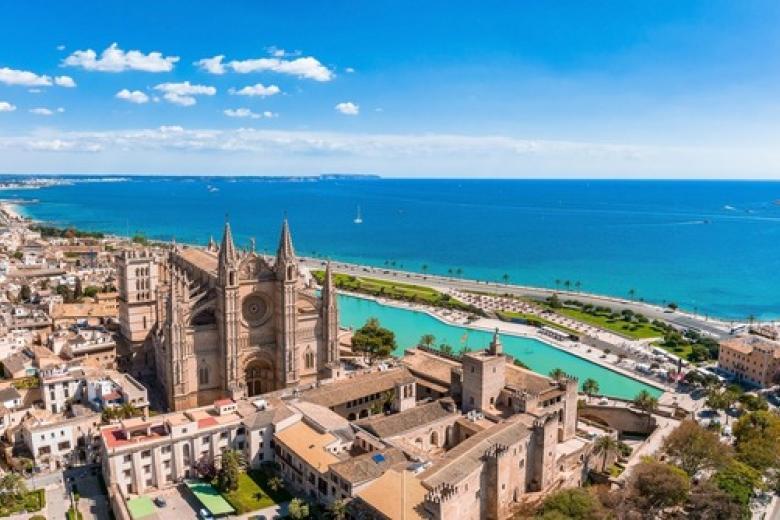View of  La Seu, Palma De Mallorca in Spain