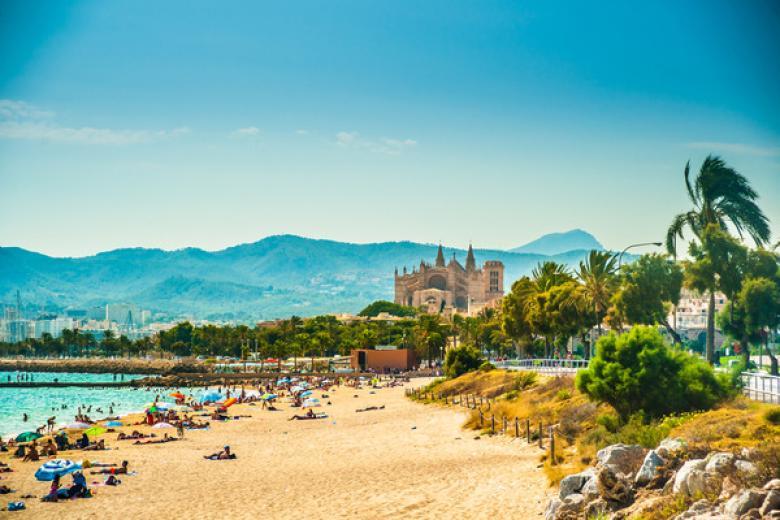 View of the Beach with the Cathedral