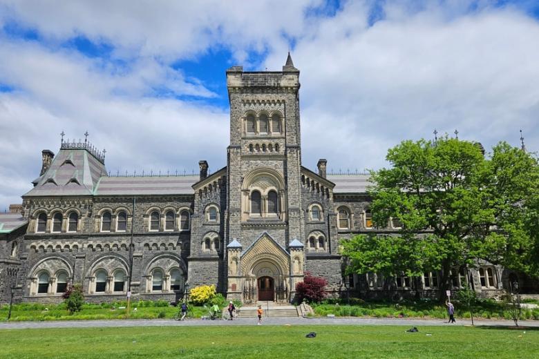 grand historic university building in Toronto