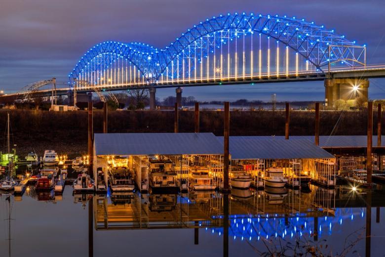 Hernando DeSoto Bridge over the Mississippi River