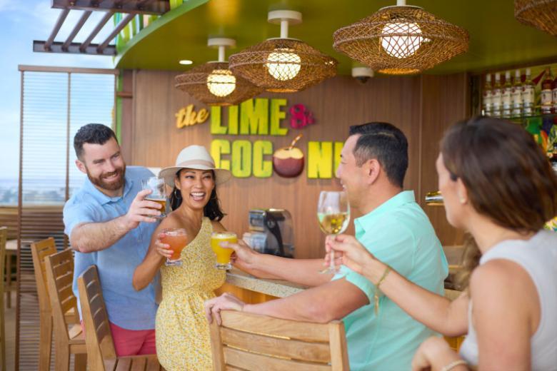 grab a drink at the lime and coconut